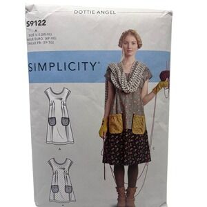 Simplicity Pattern S9122 Miss Dress Tunic Dottie Angel SZ XS-XL Uncut